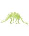 Φωσφορίζοντα αυτοκόλλητα Brainstorm Glow Dinos - Στεγόσαυρος, σκελετός - 2t