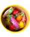 Σετ παιχνιδιού Iso Trade -Ξύλινα φρούτα και λαχανικά σε κουβά - 5t