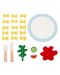 Σετ παιχνιδιού Goki - Ζυμαρικά με πιάτο και μαχαιροπίρουνα - 2t