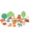 Σετ παιχνιδιού Orange Tree Toys - Ζώα του δάσους με κάρο  - 2t