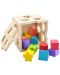 Σετ παιχνιδιού Acool Toy - Ξύλινος κύβος διαλογής με γεωμετρικά σχήματα - 1t