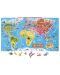 Παιδικό μαγνητικό παιχνίδι Janod - Παγκόσμιος Χάρτης, στα αγγλικά - 3t