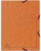Φάκελος από χαρτόνι Exacompta - με λάστιχο, πορτοκαλί - 1t