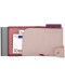 Θήκη καρτών C-Secure - πορτοφόλι και τσαντάκι νομισμάτων, ροζ και μωβ - 3t