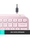 Πληκτρολόγιο Logitech - MX Keys Mini, ασύρματο, ροζ - 9t