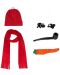 Σετ αξεσουάρ για χιονάνθρωπο GT-Με κόκκινο καπέλο - 1t