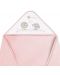 Σετ παιδικής πετσέτας με σαλιάρα  Interbaby - Cachirulo Pink, 100 x 100 cm - 2t