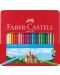 Σετ χρωματιστά μολύβια Faber-Castell Castle - 24 τεμάχια, μεταλλικό κουτί - 1t