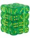 Σετ ζάρια Chessex Gemini - Translucent Green-Teal/Yellow, 36 τεμάχια - 2t