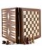 Σετ σκάκι και τάβλι Manopoulos -Χρώμα καρυδιάς, 41 x 41 cm - 1t