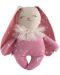 Υφασμάτινη κούκλα Asi Dolls -Ολίβια το μικρό κουνελάκι, ροζ με λευκά αστέρια, 34 cm - 1t