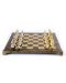 Πολυτελές σκάκι Manopoulos - Staunton,καφέ και χρυσό, 44 x 44 εκ - 2t