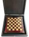 Πολυτελές χειροποίητο σκάκι Manopoulos, 20 х 20 cm, μπορντό - 1t
