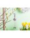 Μεταλλική διακόσμηση ADS - Κουνέλι με λουλούδι, 6 x 20 cm - 2t