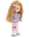 Απαλή κούκλα Orange Toys Sweet Sisters - Sunny με μωβ πουλόβερ, 32 cm - 3t
