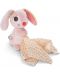 NICI Μαλακό παιχνίδι 3D Hopsally Rabbit με μαντήλι μουσελίνα, 13 εκ - 1t