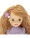 Απαλή κούκλα Orange Toys Sweet Sisters - Sunny με μωβ πουλόβερ, 32 cm - 4t