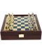  Μίνι Πολυτελές σκάκι Manopoulos - Βυζαντινή Αυτοκρατορία, μπλε επιφάνια , 20x20 cm - 1t