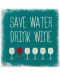 Μαρμαρένιο υποστρώμα για ποτήρι Gespaensterwald - Save water Drink wine - 1t