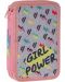 Κασετίνα με σχολικά είδη Play - Girl Power,Με 2 φερμουάρ - 1t
