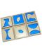 Εκπαιδευτικό σετ  Smart Baby - Ανάγλυφα πλακάκια Μοντεσσόρι από γήινα σχήματα, 6 τεμάχια - 1t