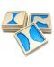 Εκπαιδευτικό σετ  Smart Baby - Ανάγλυφα πλακάκια Μοντεσσόρι από γήινα σχήματα, 6 τεμάχια - 2t