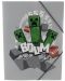 Φάκελος με λάστιχο Uwear - Minecraft Creeper Boom, A4 - 1t