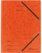 Φάκελος  Herlitz - Quality,με λάστιχο και τρείς  θήκες, πορτοκαλί - 1t