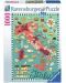 Παζλ Ravensburger 1000 κομμάτια - Χάρτης της Ιταλίας, γλυκά - 1t