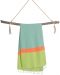 Πετσέτα θαλάσσης σε κουτί Hello Towels - Neon, 100 х 180 cm,100% βαμβάκι, πράσινο-μπλε - 3t