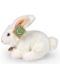 Λούτρινο παιχνίδι Rappa Eco Friends - Λευκό κουνελάκι, 16 cm - 3t