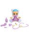 Κούκλα που κλαίει με δάκρυα IMC Toys Cry Babies -Crystal, άρρωστο μωρό, μωβ και λευκό - 3t
