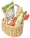 Ψάθινο καλάθι αγορών Tender Leaf Toys - Με προϊόντα και λουλούδια - 1t