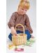 Ψάθινο καλάθι αγορών Tender Leaf Toys - Με προϊόντα και λουλούδια - 5t