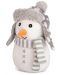 Λούτρινο παιχνίδι Amek Toys -Χιονάνθρωπος με γκρι καπέλο και κασκόλ, 19 εκ - 1t