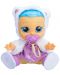Κούκλα που κλαίει με δάκρυα IMC Toys Cry Babies -Crystal, άρρωστο μωρό, μωβ και λευκό - 4t