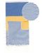 Πετσέτα θαλάσσης σε κουτί Hello Towels - Palermo, 100 х 180 cm,100% βαμβάκι, μπλε-κίτρινο - 2t