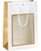 Τσάντα δώρου Giftpack - 20 x 10 x 29 cm, λευκό και μέλι - 1t