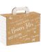 Κουτί δώρου  Giftpack - Bonnes Fêtes, κραφτ και λευκό, 25 x 18.5 x 9.5 cm - 1t