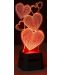 Φορητό ηχείο Cellularline - LED Lights Hearts, μαύρο - 3t