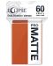 Προστατευτικά καρτών  Ultra Pro - Eclipse Matte Small Size, Pumpkin Orange (60 τεμ.) - 1t