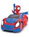 Τηλεκατευθυνόμενο αυτοκίνητο Jada toys Disney - Convertible Roadster με φιγούρα Spidey, 1:24 - 3t
