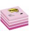 Αυτοκόλλητος κύβος Post-it - Pastel Pink, 7,6 x 7,6 εκ., 450 φύλλα - 1t
