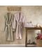 Οικογενειακό σετ μπουρνούζια και πετσέτες TAC - Tiffany, 6 μέρη, 100% βαμβάκι, ροζ/μπεζ - 1t