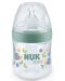 Μπουκάλι με θηλή σιλικόνης NUK for Nature - 150 ml,μέγεθος S, πράσινο - 1t