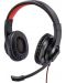 Ακουστικά με μικρόφωνο Hama - HS-USB400, μαύρα/κόκκινα - 1t