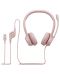 Ακουστικά με μικρόφωνο  Logitech - H390, ροζ - 5t