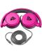 Ακουστικά με μικρόφωνο Cellularline - Music Sound 8862, ροζ - 4t