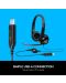 Ακουστικά με μικρόφωνο Logitech - H390, μαύρο - 7t