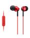Ακουστικά με μικρόφωνο Sony MDR-EX110AP - κόκκινα - 1t